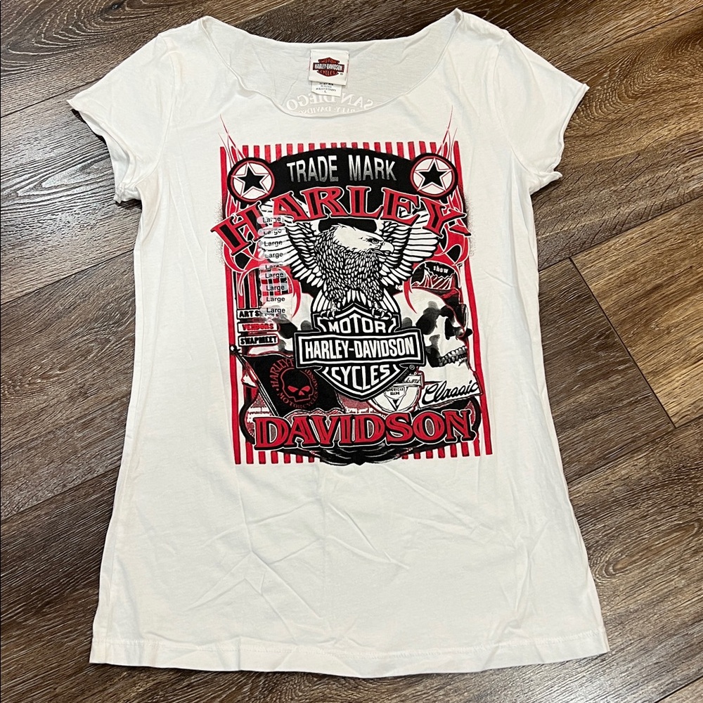 HARLEY DAVIDSON San Diego, Ca Bald Eagle Bar & Shield Willie G T-Shirt 🖤❤️🖤
